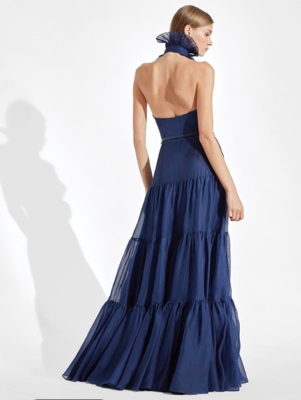 Ralph Lauren Navy Halter Maxi Dress - Picture 4 of 12
